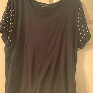 INC black top with Pearl studded selves